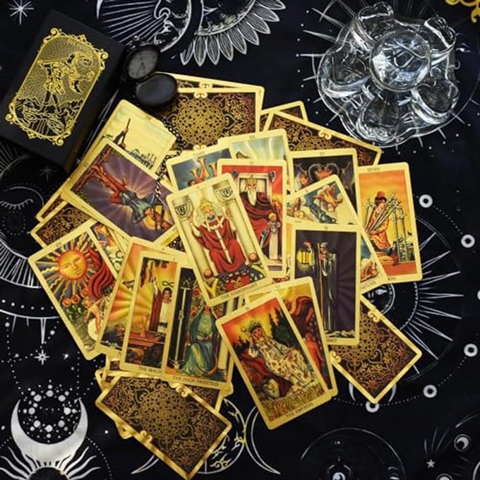 Gouden Tarotspeciaal voor Beginners - Waterproof en Duurzaam 78 Kaarten