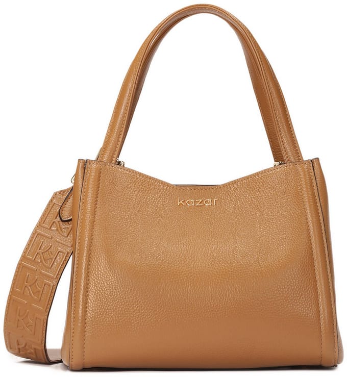 Brown soft leather handbag