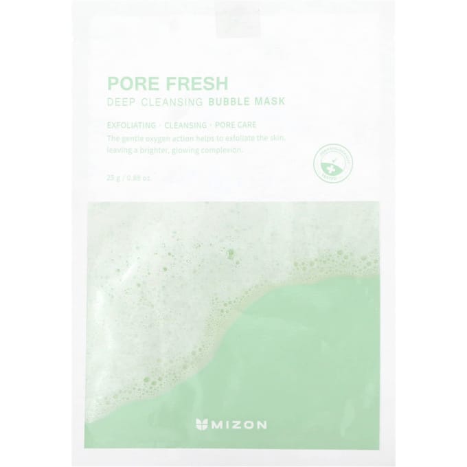 Mizon, Pore Fresh, Deep Cleansing Bubble Beauty Mask, 1 Sheet Mask, 0.88 oz (25 g) white