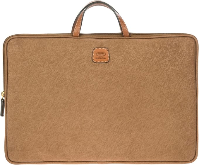 BRIC'S Laptoptas met laptopvak Life PC Holder Camel Bruine