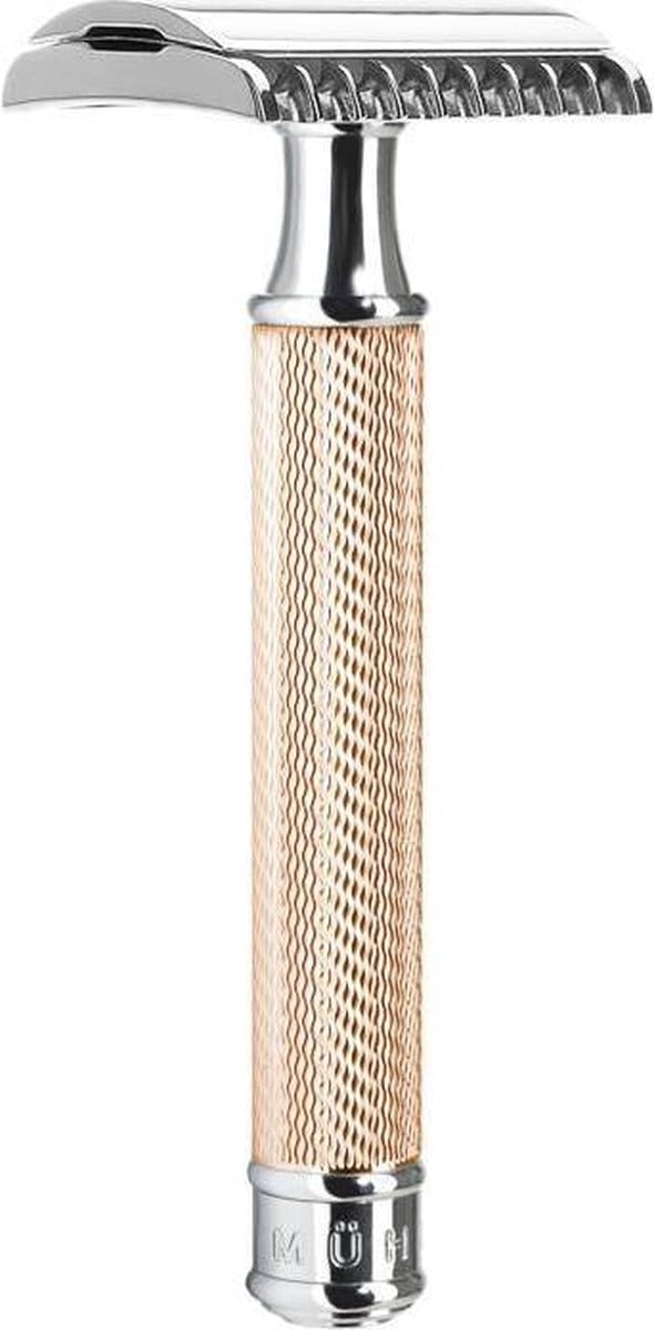 MÜHLE -Scheermes -Double Edge Safety Razor -Traditional Rose Goud - Open kam