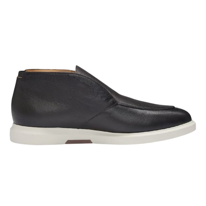 Boss Hoge leren sneakers voor heren van Randy (Donkerbruin)