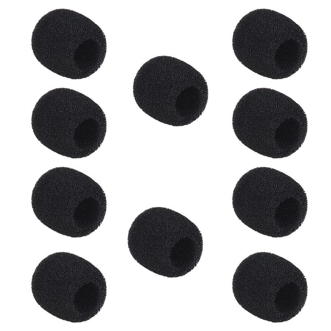 10 stuks Mini Lapel Headset Microfoon Windscreen Mic Foam Cover small