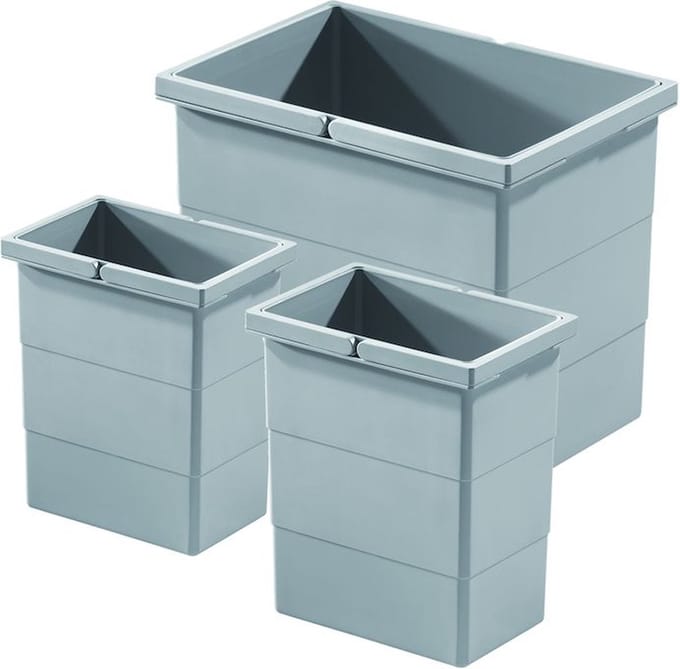Hailo Afvalsysteem Separato 2x7+15 Liter kleur grijs