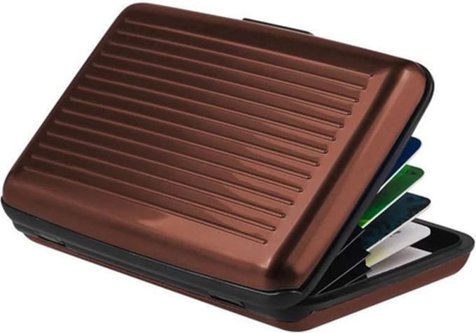 Jumada's - Pasjeshouder – Aluminium Portemonne - bruin