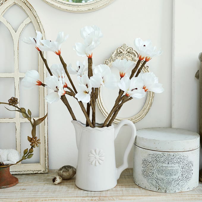 LOBERON Sierbloem set van 6 Xivale wit