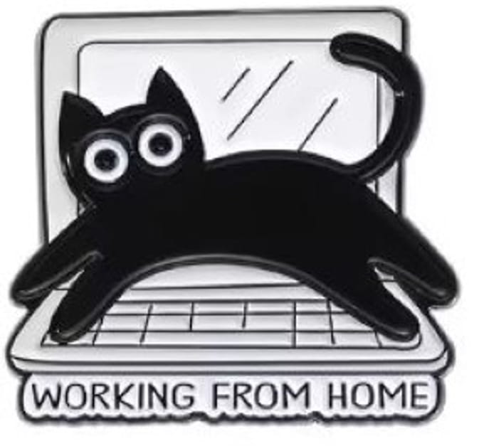 Pin Broche - enamel pin - kledingspeld - Working from home