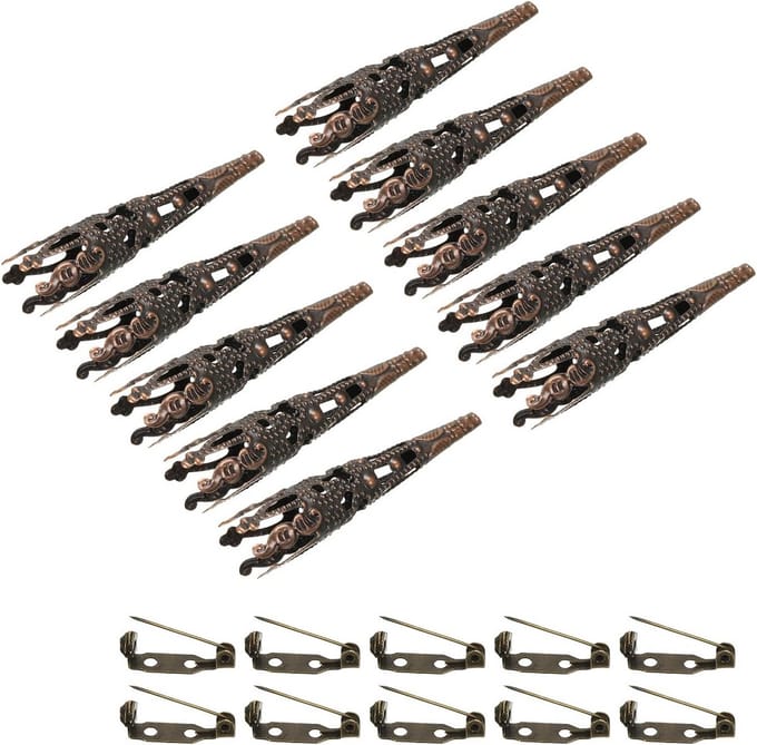 Corsage Houders - Bloem Pin Vaas - Bruiloft Decoratie - Met Staafspelden - 41 mm Lengte - Koper