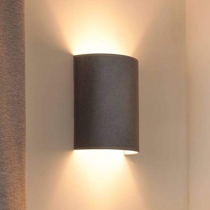 Duolla Wandlamp Semi Circle, Soro, grijs, E27