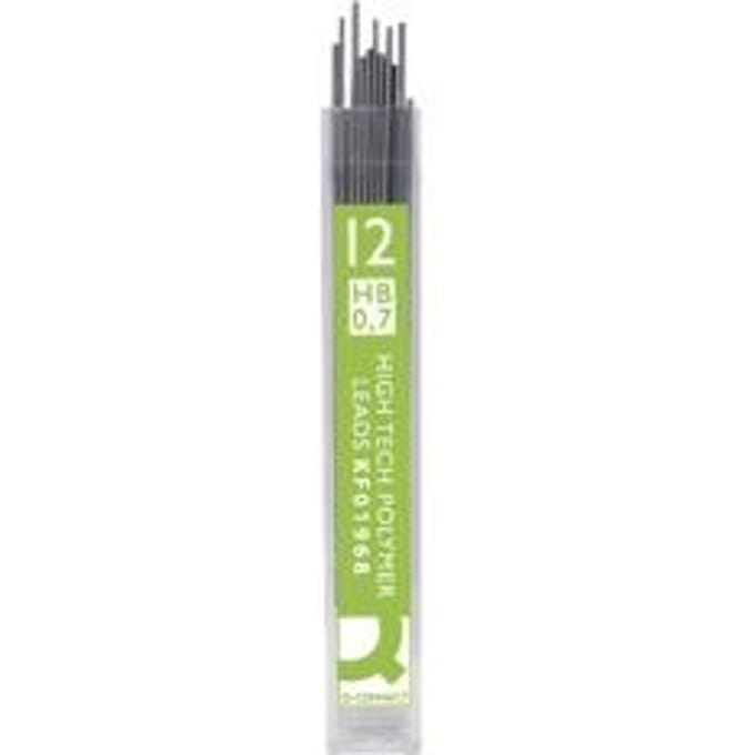 Q-CONNECT potloodstiften 0 | 7 mm HB etui van 12 stuks