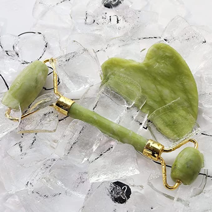 Peach Beauty Jade Roller Xiuyu Massager Kit