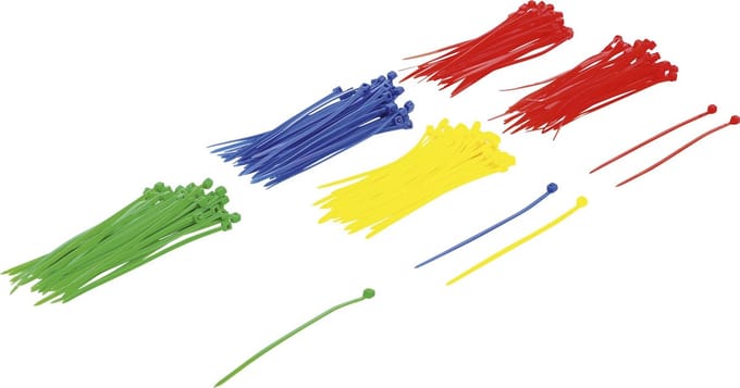 BGS Kabelbinder assortiment kleur 2,4 x 100 mm 200 delig