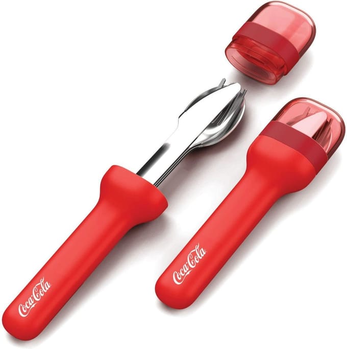 Bestekset in houder, Rood - Zoku | Coca Cola