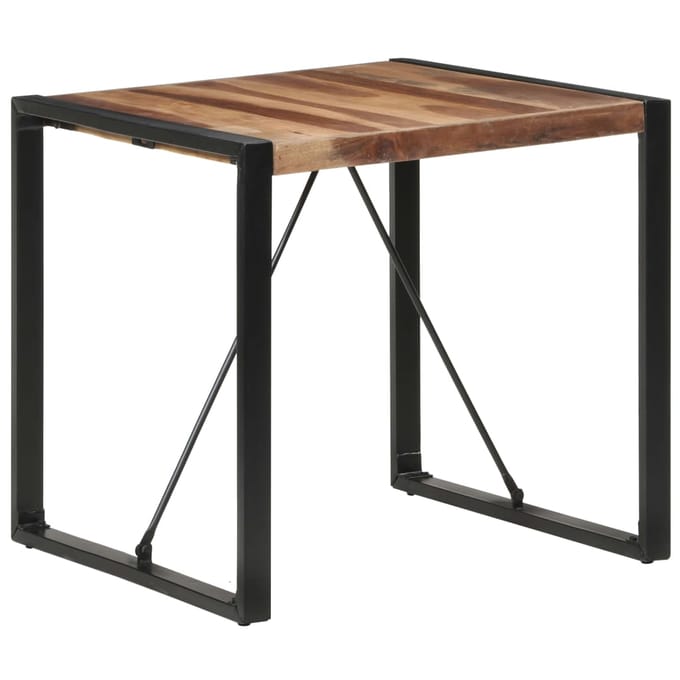 vidaXL - Eettafel - 80x80x75 - cm - massief - hout