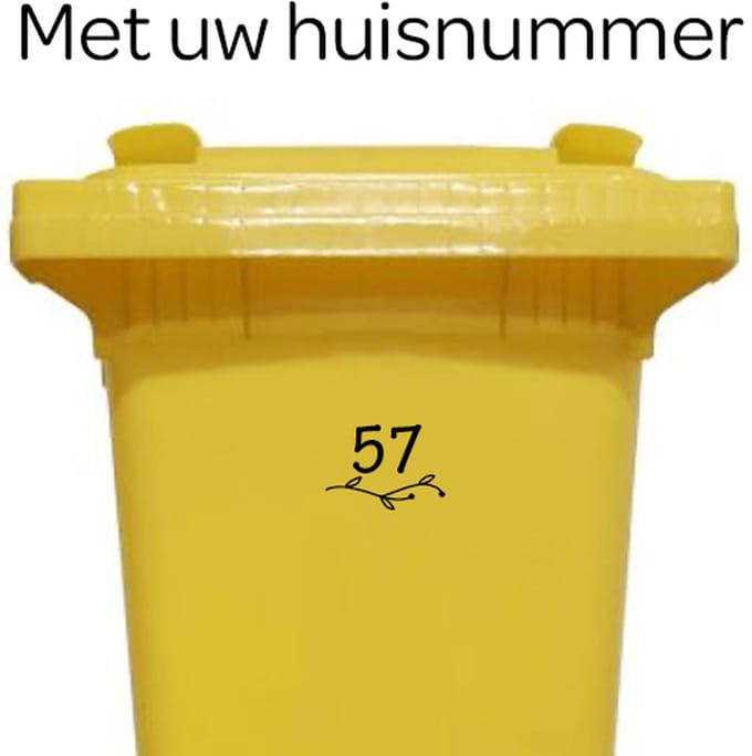 Klikosticker - met uw huisnummer - zwart - weerbestendig - brievenbussticker - containersticker - 9 cm x 14 cm