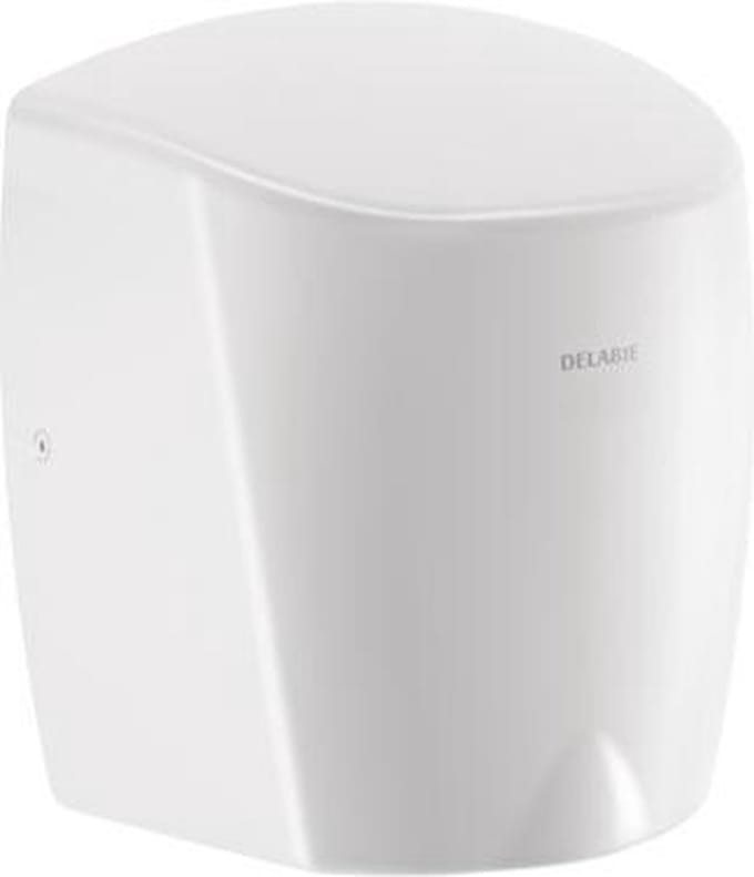 Delabie Highflow Handendroger Met Dubbele Luchtstraal Wit Rvs