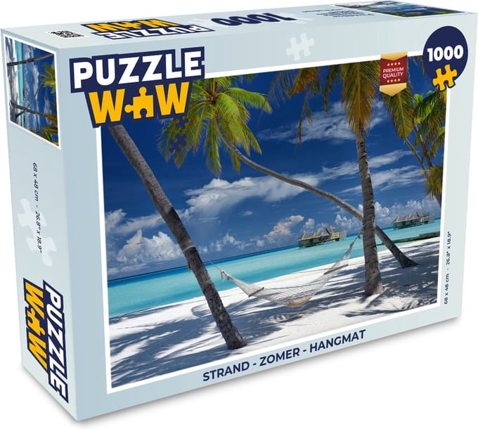 Puzzel Strand - Zomer - Hangmat - Legpuzzel - Puzzel 1000 stukjes volwassenen
