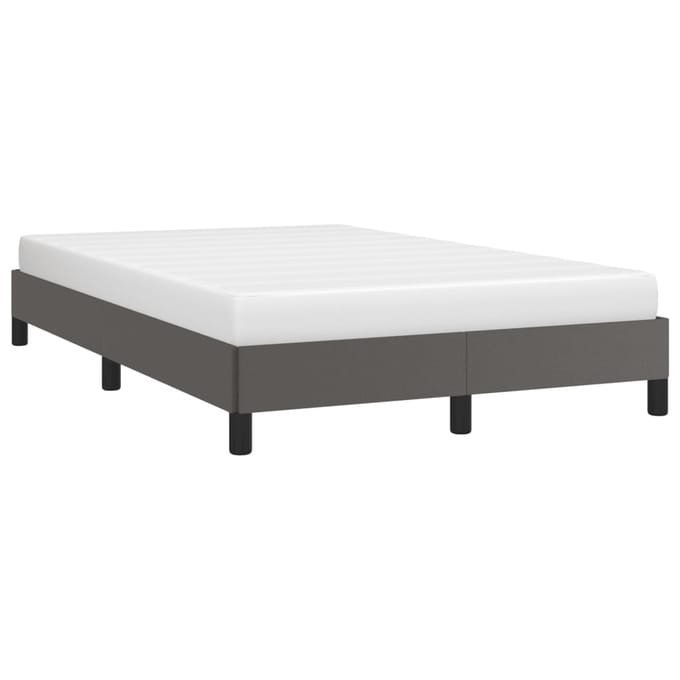 vidaXL - Bedframe - kunstleer - grijs - 120x200 - cm