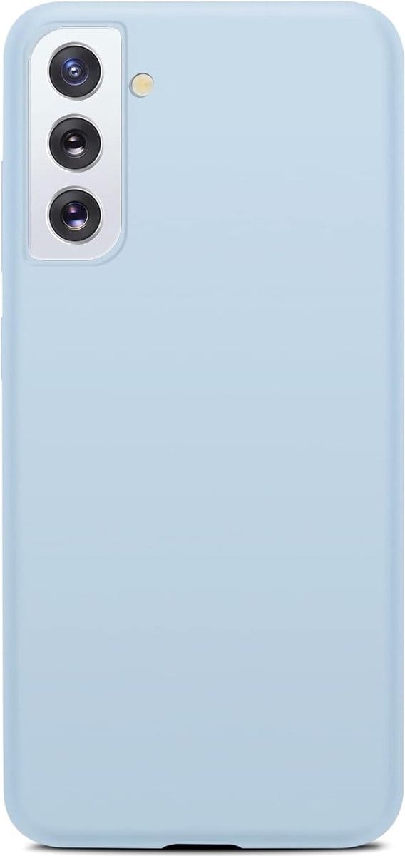 Solid hoesje Geschikt voor: Samsung Galaxy S21 Soft Touch Liquid Silicone Flexible TPU Rubber - Sky blauw