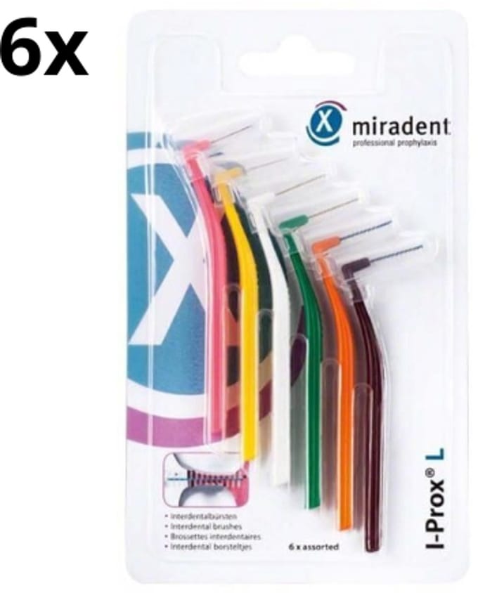 Miradent Interdentale Ragers I-Prox L Assorti 6x 6 stuks