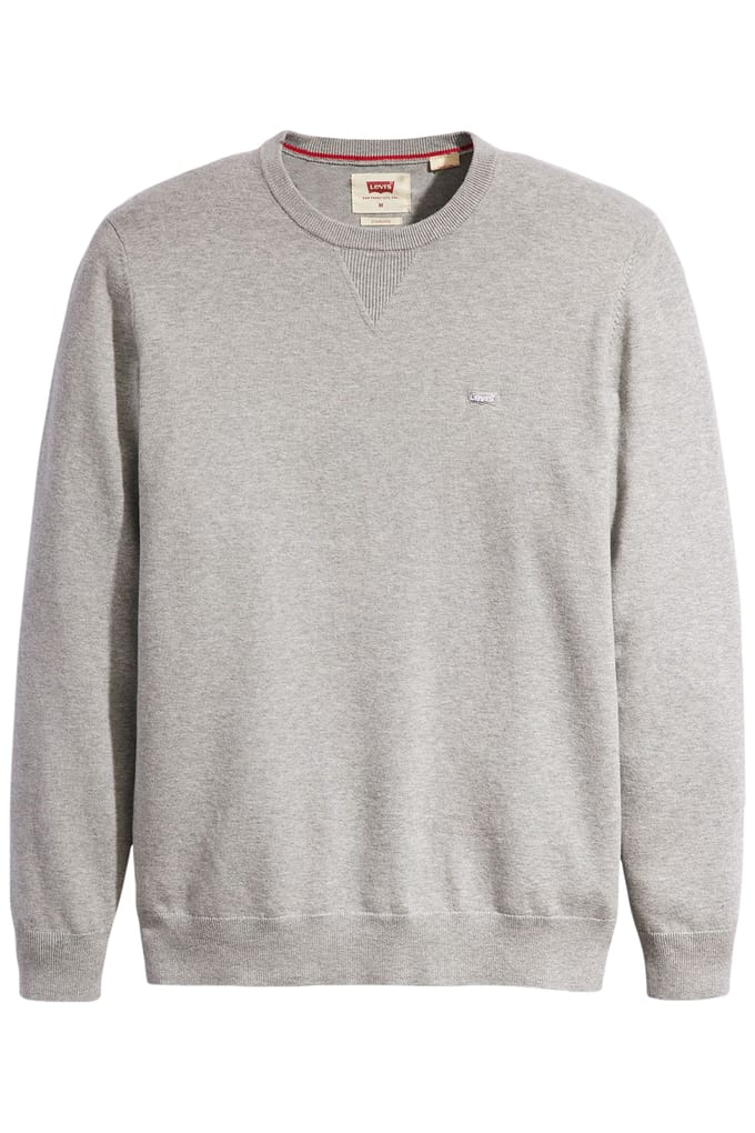Levi's Lightweight Housemark Sweater Grey Maat: XL | Sweaters Outlet | Heren | Grijs