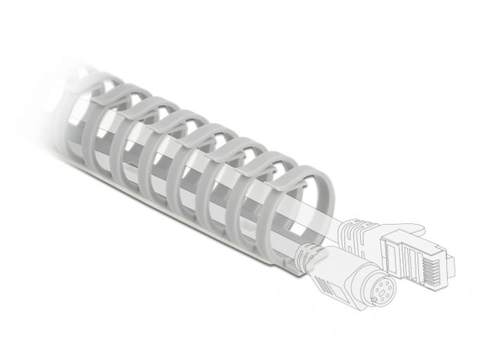 Delock Cable Duct flexible self-adhesive screwable 35 x 30 mm - length 50 cm grey