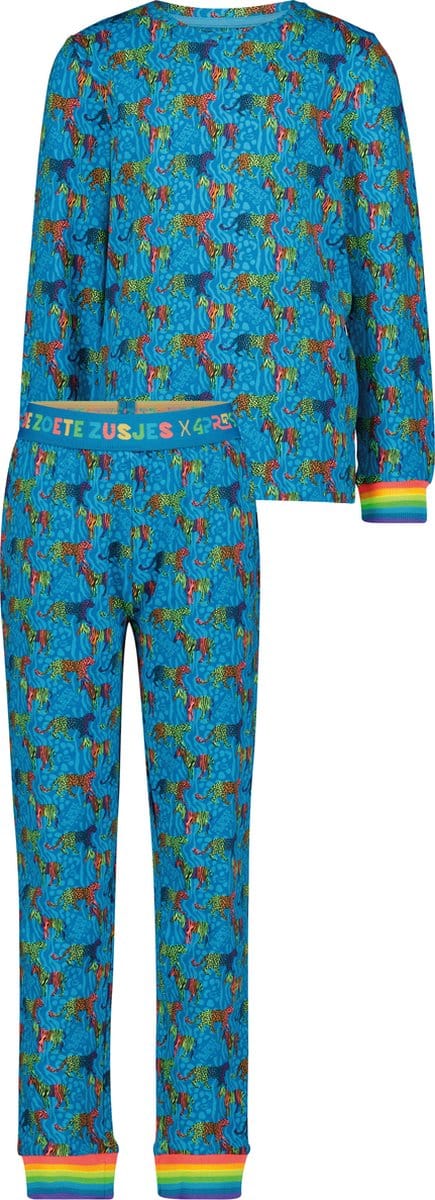 4PRESIDENT De Zoete Zusjes Pyjama Joy Tiger Blauw maat 92