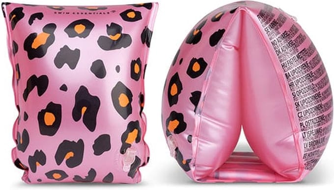 Swim Essentials | Rosé/Goud Panterprint Zwembandjes voor 2-6 jaar!