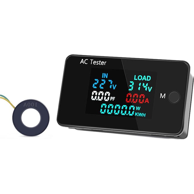 AC Dual Voltage Digitale Tester 0-500V Voltmeter 0-100A Ampèremeter Professionele Elektriciteit Power Test veelkleurig
