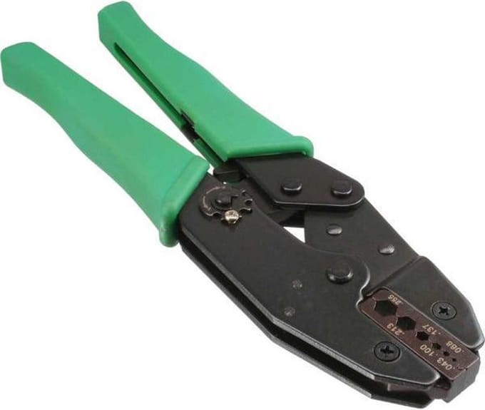 Professionele krimptang voor RG-coaxkabels en optical fiber / metaal