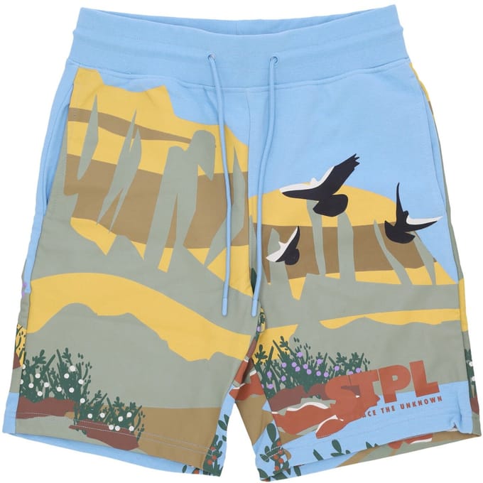 Horizon Aop Mesh Short trainingsbroek heren blauw
