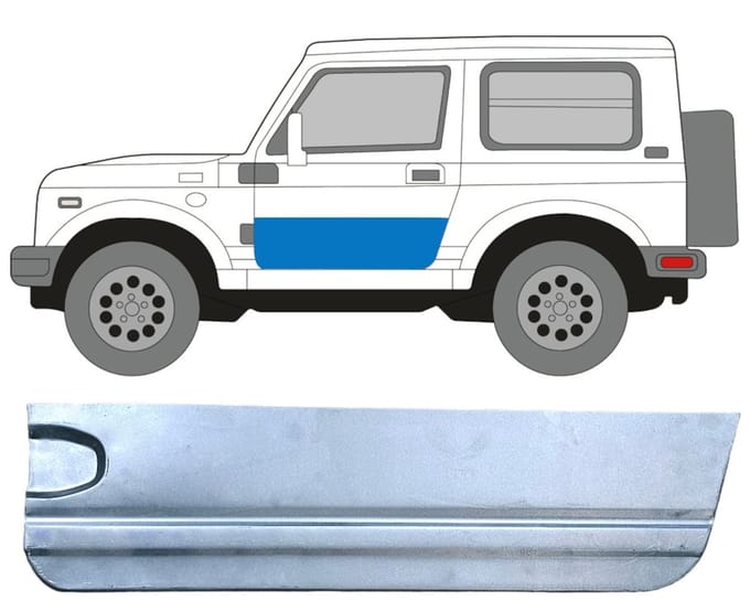 Deur reparatiepaneel voor Suzuki Samurai 1981- / Links