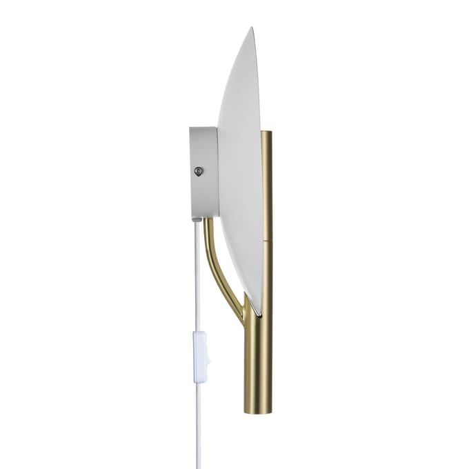 DFTP by Nordlux Wandlamp Furiko met schakelaar, messing/wit