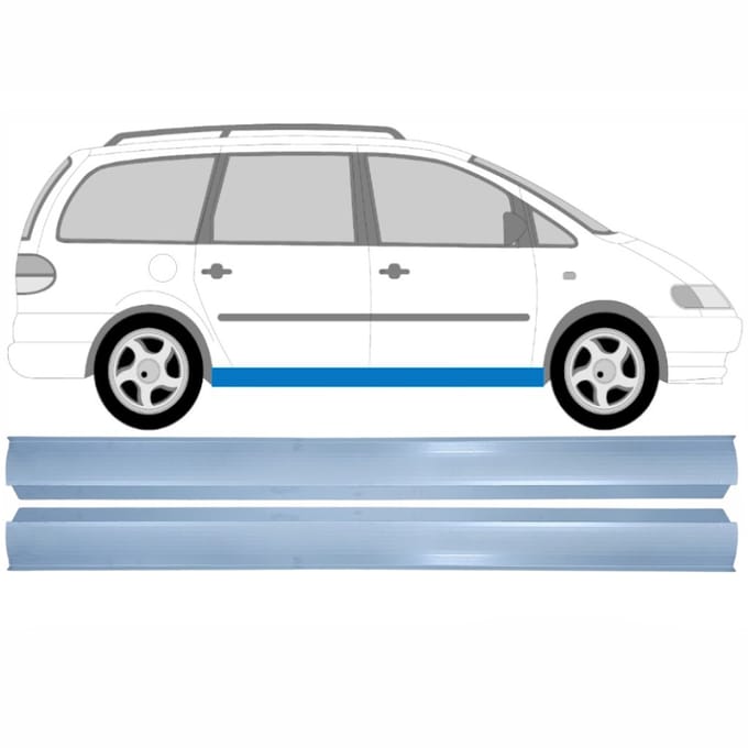 Reparatie dorpel voor Seat Alhambra 1995-2010 / Links + Rechts / Set