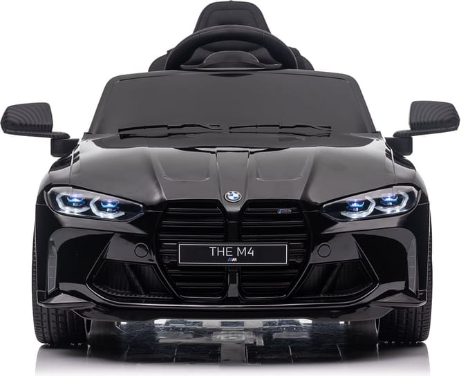BMW M4 12V Kinderauto metallic Zwart