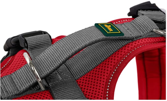 Hunter Harnas Maldon Up Rood&Grijs - Hondentuig - 37-53 cm