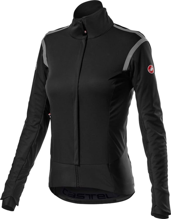 Castelli Fietsjack Lange mouwen Rain or Shine Dames Zwart - Alpha RoS 2 W Jacket Light Black - S