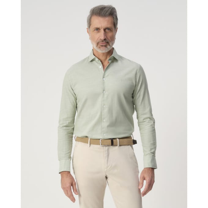 Campbell Casual Overhemd Misteltoe Green Heren