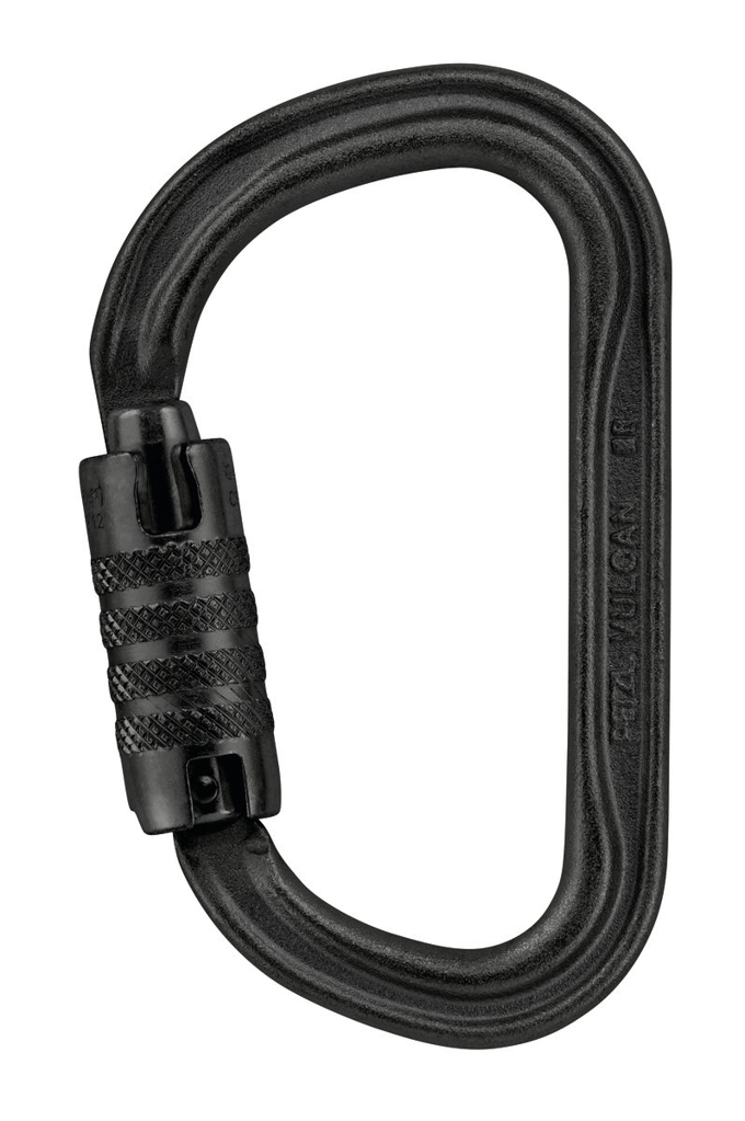 PETZL VULCAN TRIACT-LOCK BLACK – High-strength asymmetrische karabiner 45 KN
