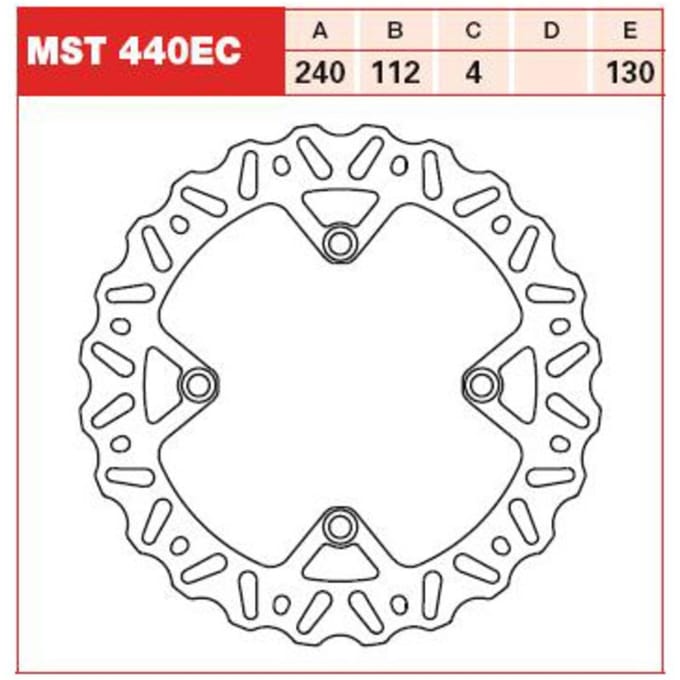 Remschijf TRW MST440EC, 1 Stuk