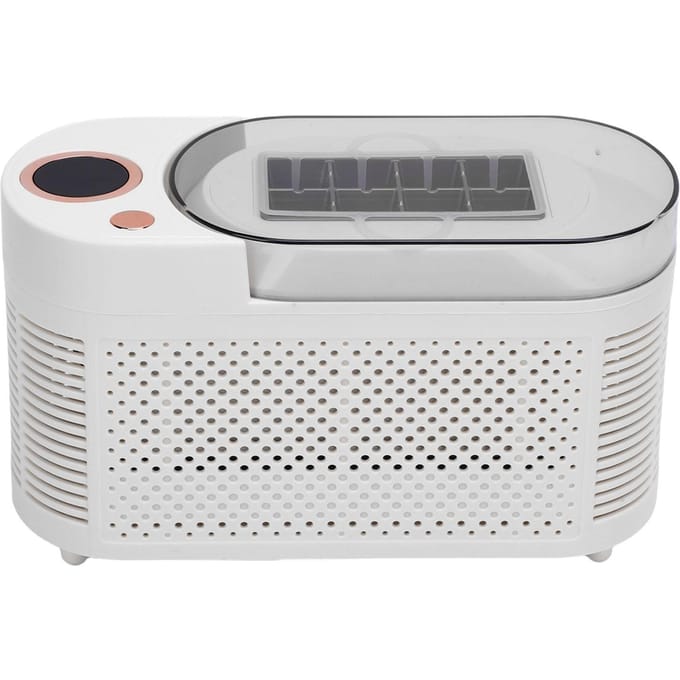Draagbare IJsmachine 120W Desktop IJsmachine Snelle IJsblokjesproductie voor Huis Studentenkamer Kantoor Camping Auto EU-stekker L gray
