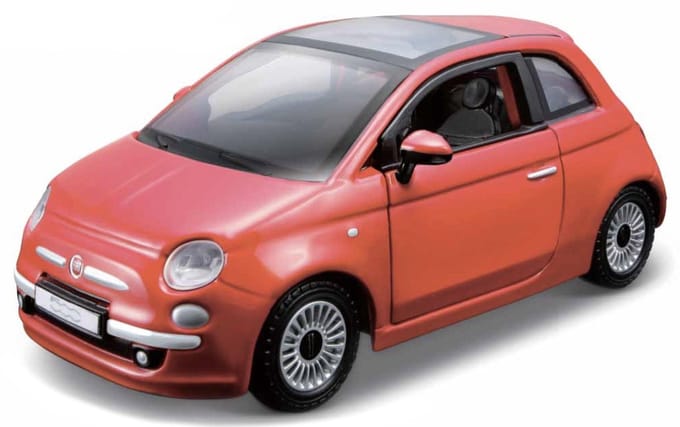 Bburago FIAT 500 - Modelauto - Schaal 1:32 - Brons Metalic