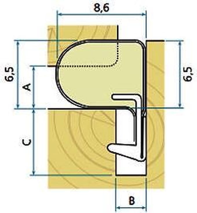 Q-Lon 3074 Groefbreedte 27-32mm per 25M Zwart