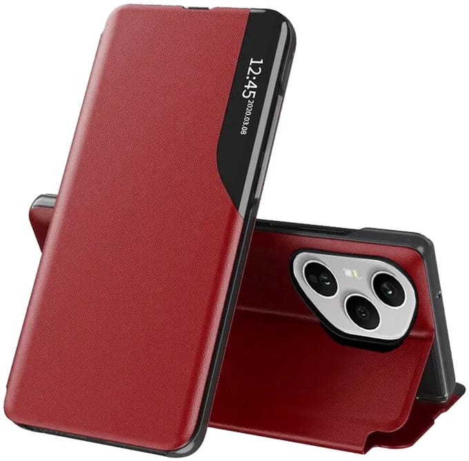 Hoesje geschikt voor HONOR 400 Pro - Techsuit eFold Book Case - Rood