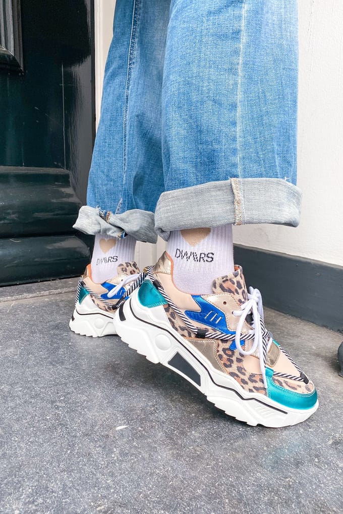 DWRS label Jupiter Leopard Sand / Aqua Größe: 36 | Trainers Outlet | Damen | Braun