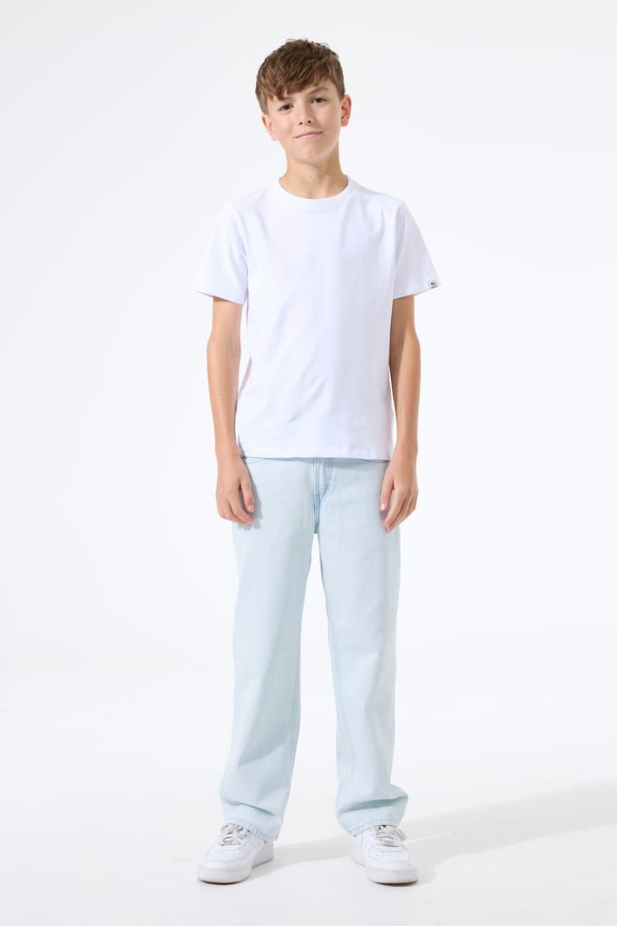 straight fit jeans met logopatch model 'Ilyano'