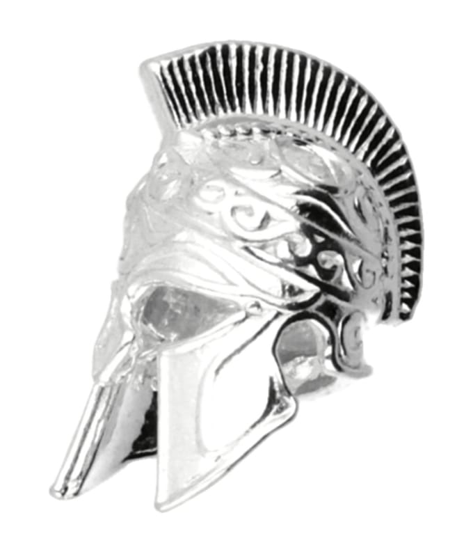 Zilveren Spartaanse helm kettinghanger