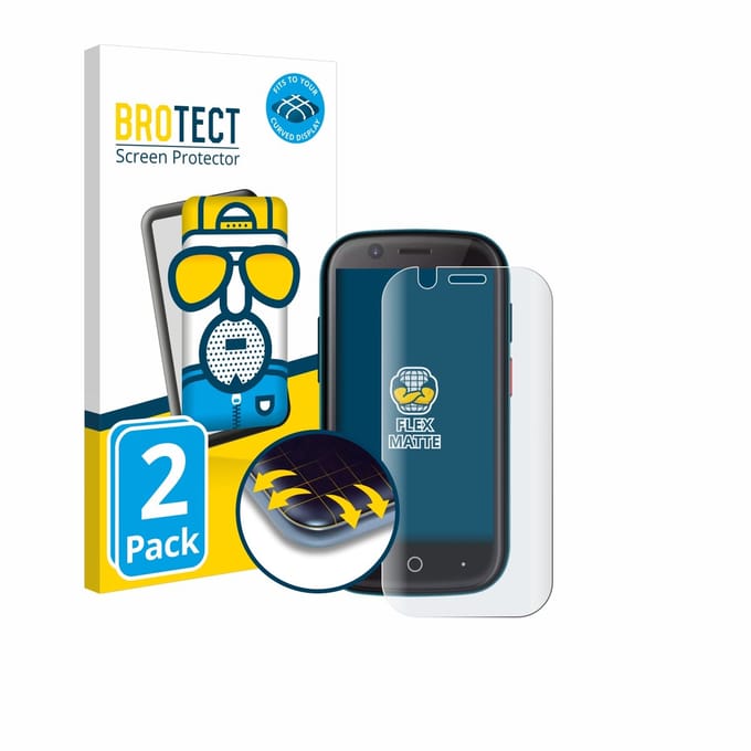 BROTECT - Screenprotector voor Unihertz Jelly 2E - Folie Beschermfolie matte volledig dekking 2 Stuks
