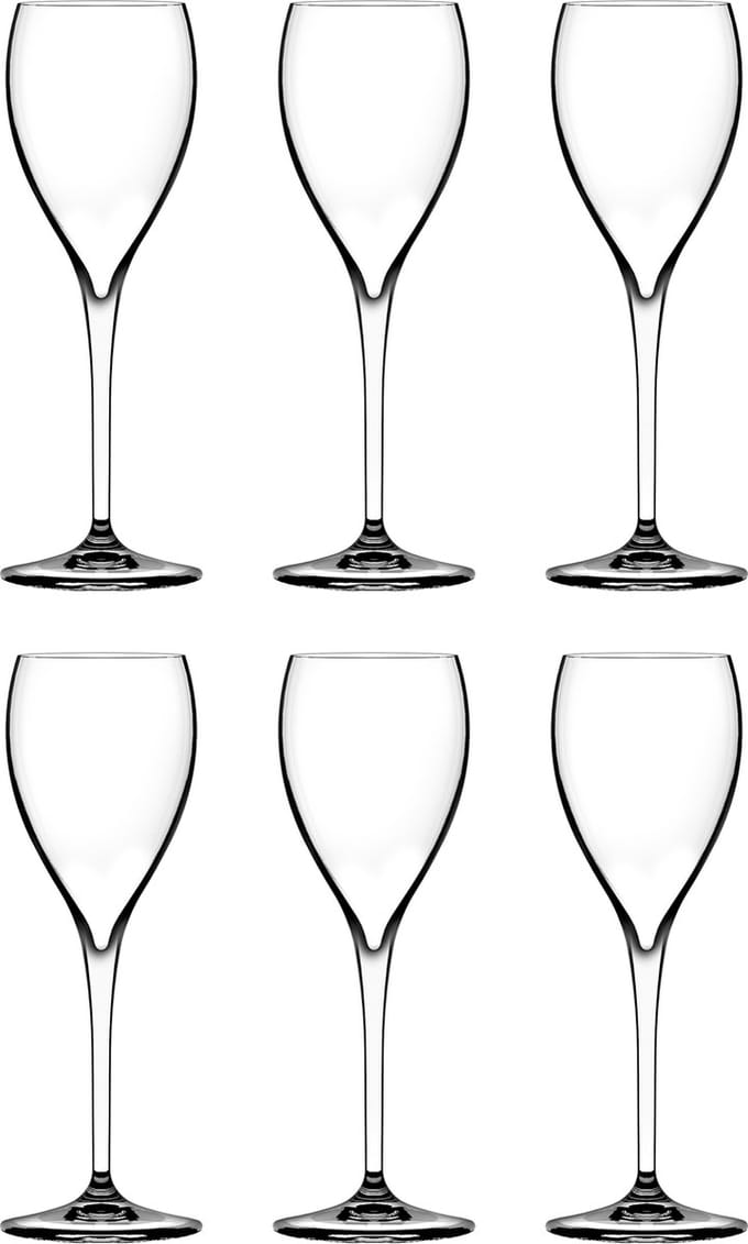 Italesse Riviera Champagneglas - Set van 6 - 0,14L - Elegant en Stijlvol