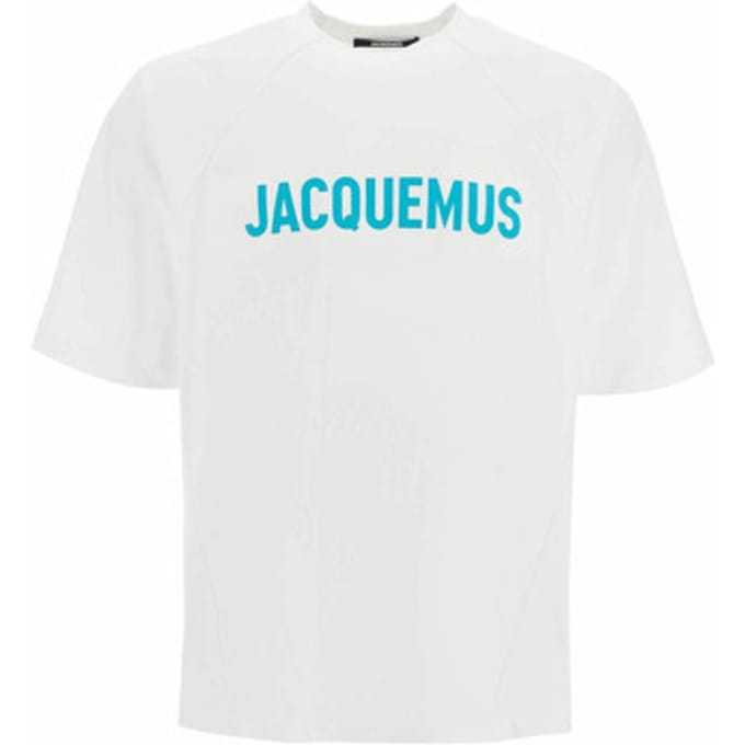 T-shirt Korte Mouw Jacquemus LE T-SHIRT LE TYPO MULTI-WHITE